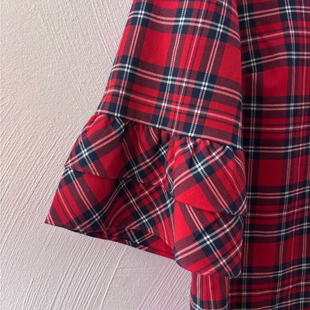 Draper James Red Plaid Mini Dress - Picture 2 of 5